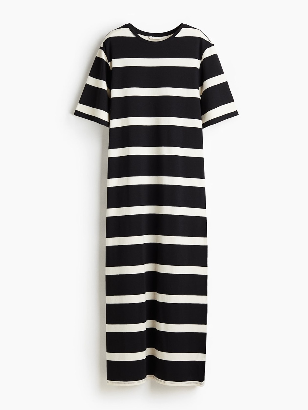 H&M Black and White Striped Maxi Dress